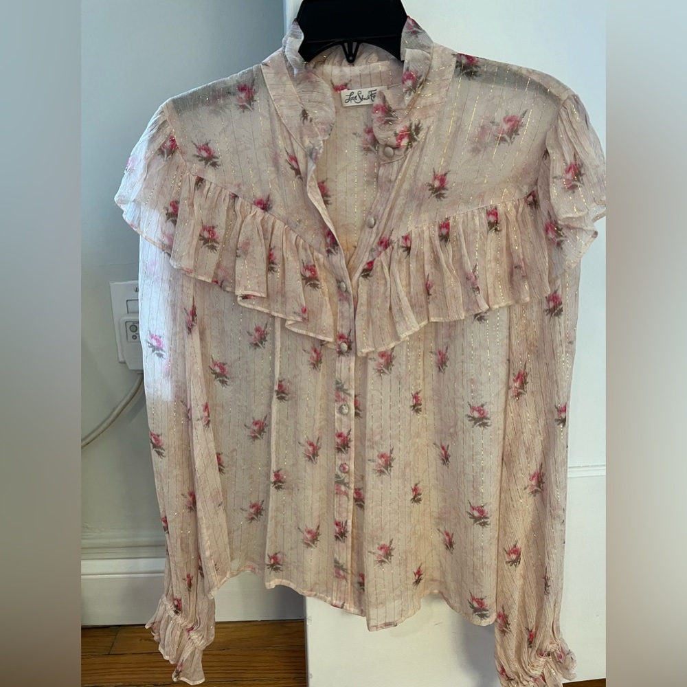 Unworn- LoveShackFancy Long Sleeve Blouse size S